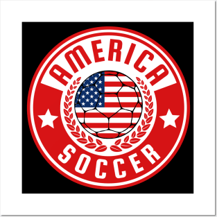 America Soccer Posters and Art